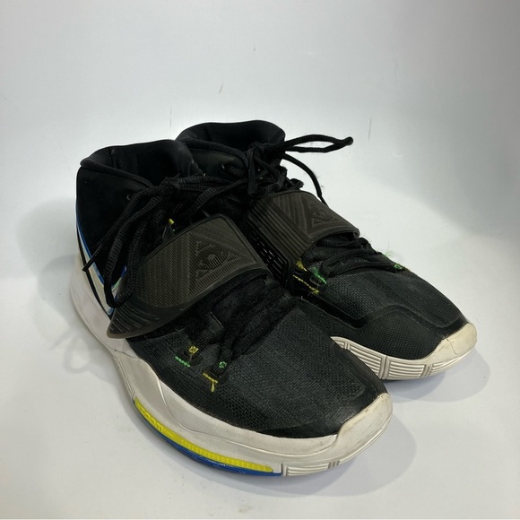 Nike Kyrie 6 sneakers black white iridescent mens size 9.5 athletic activewear - Picture 4 of 13